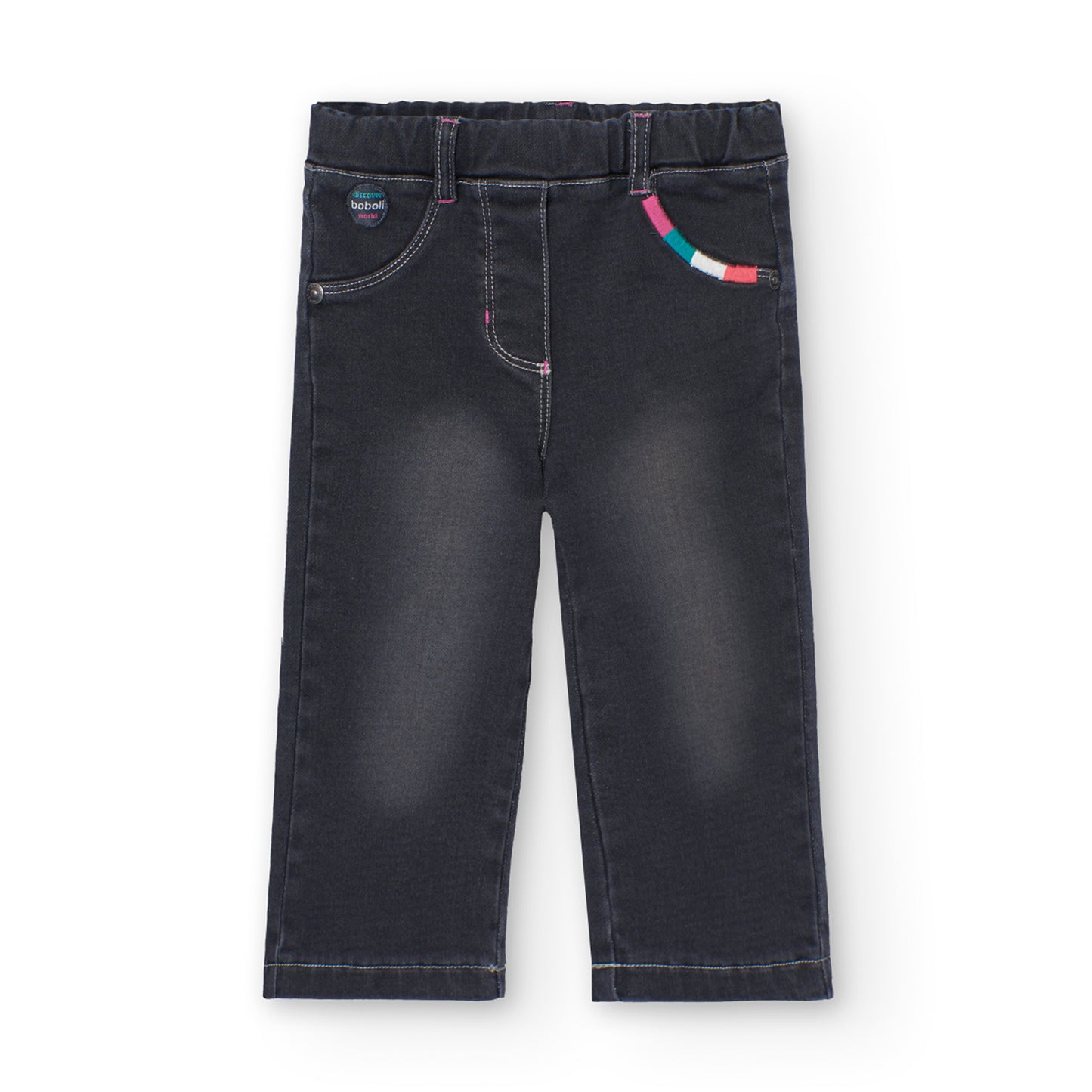 Pantalon Denim Boboli Jardin de Flores Negro