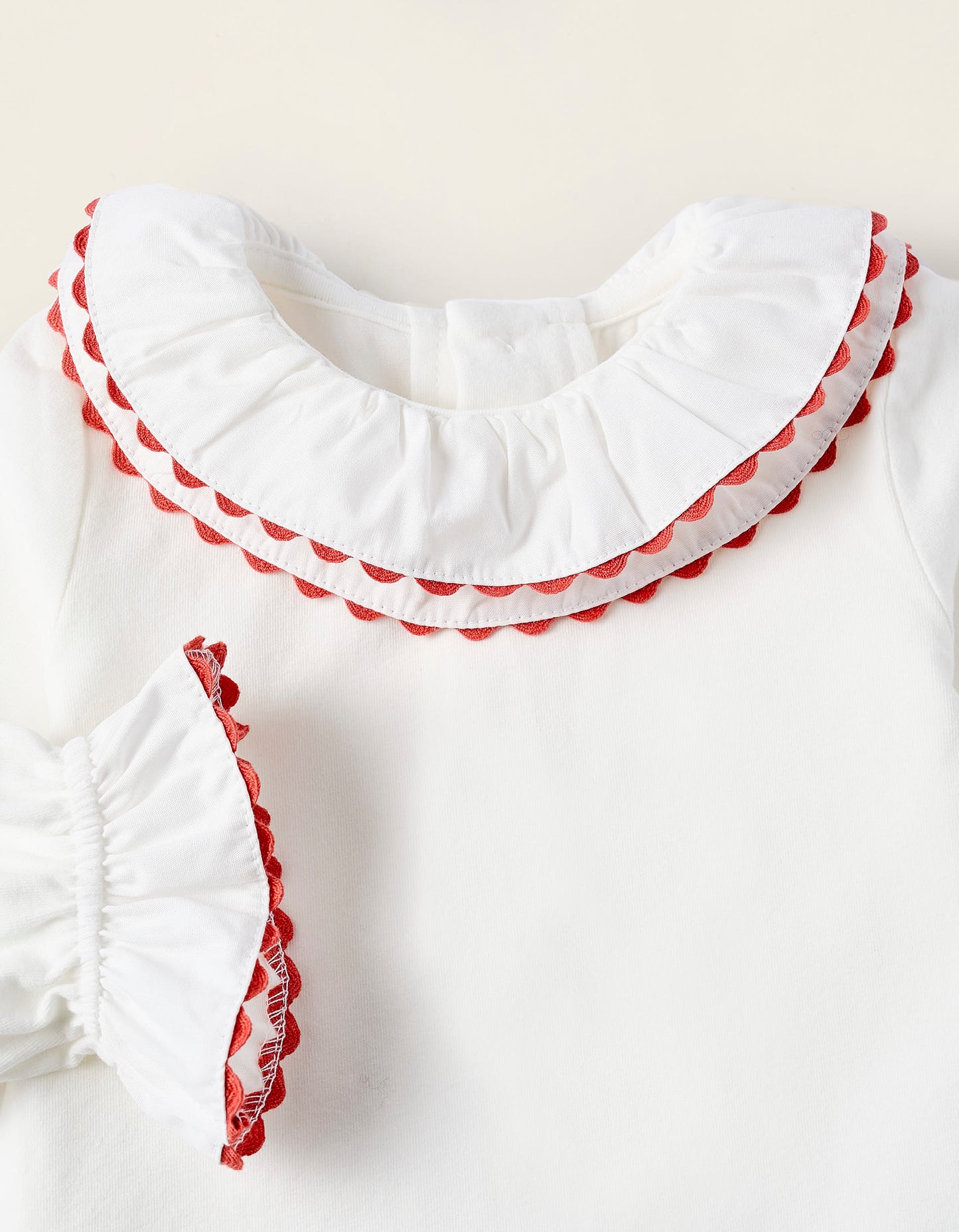 Body ML con cuello Zippy Blanco Rojo