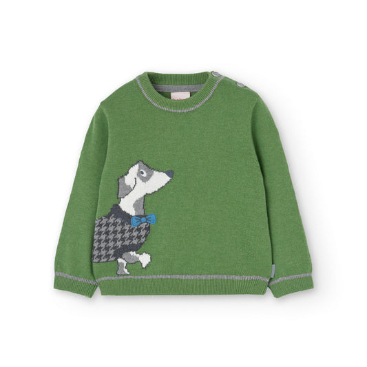 Sweater Boboli Perrito Verde