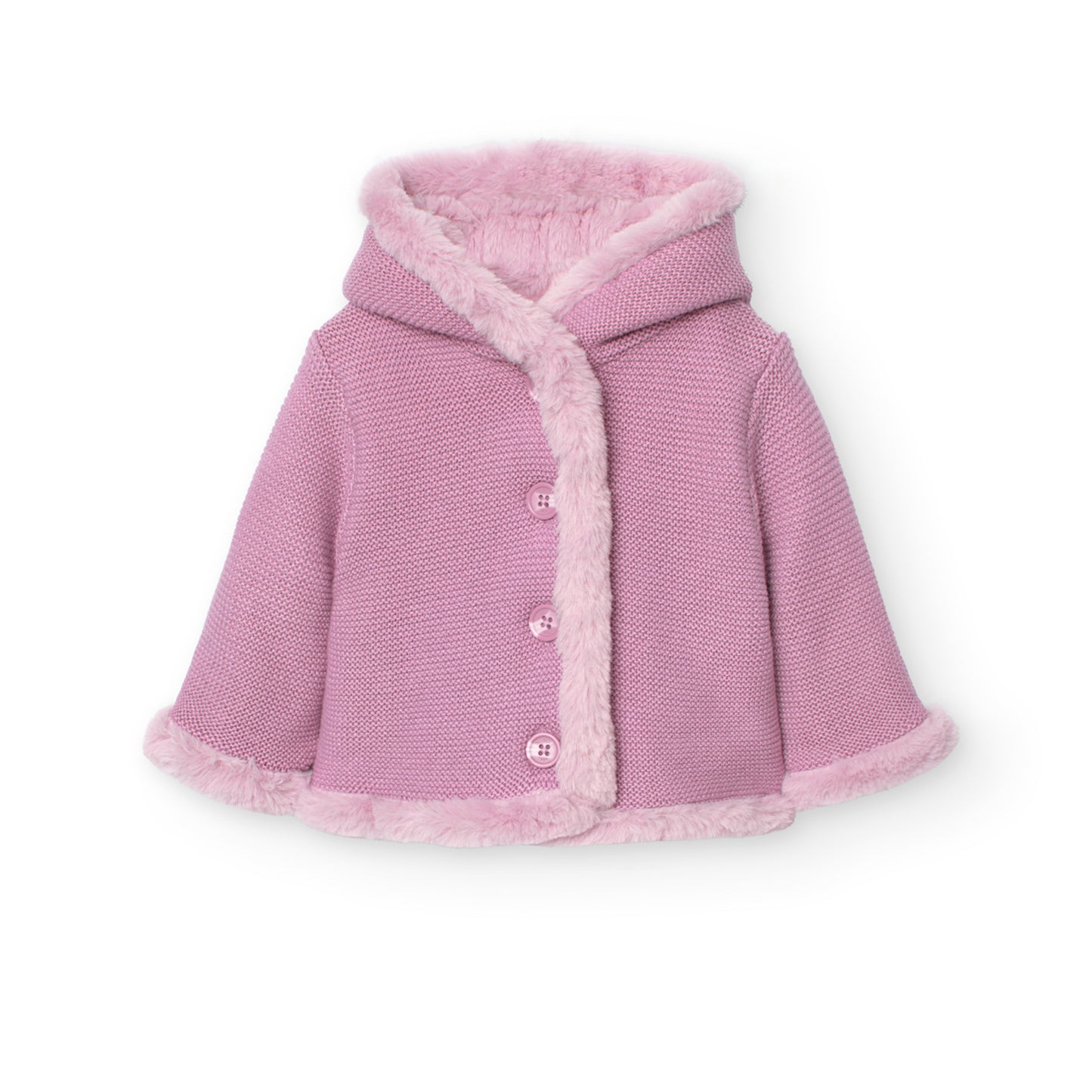 Sweater Reversible Boboli Dulce Invierno Rosa