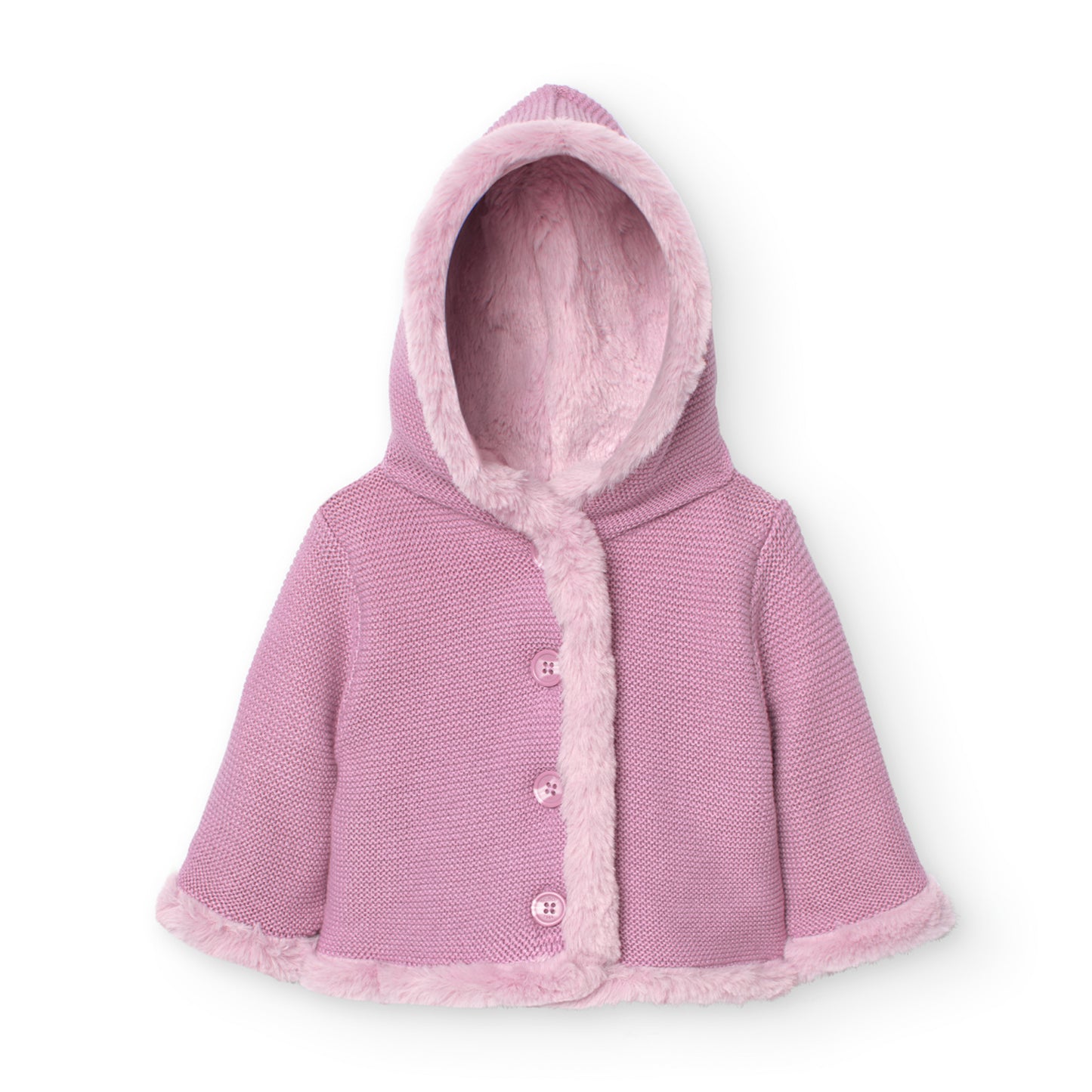 Sweater Reversible Boboli Dulce Invierno Rosa