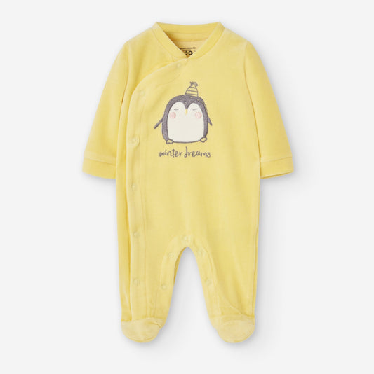 Pijama Terciopelo Losan Pinguino Amarillo