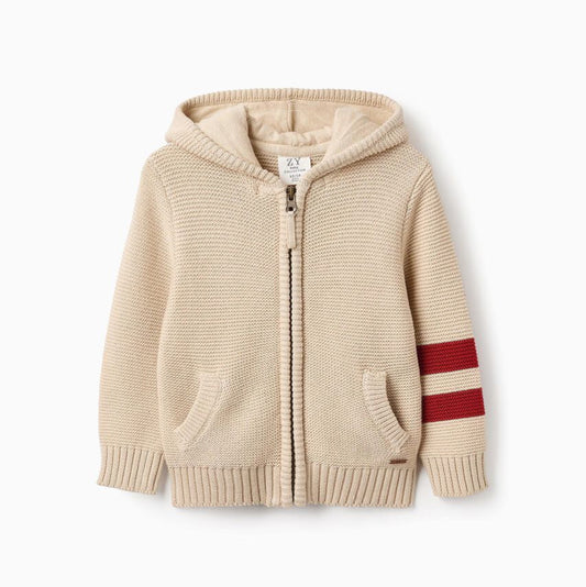 Hoodie con cremallera Zippy Beige