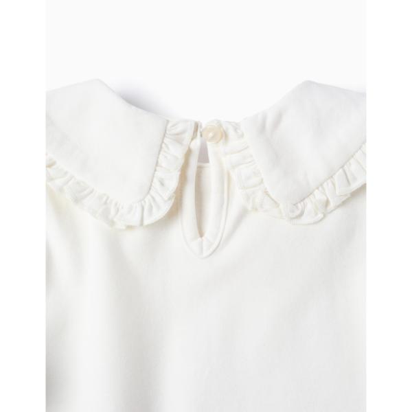 Blusa ML con cuello Zippy Blanca