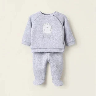 Conjunto Terciopelo Zippy Erizo Gris